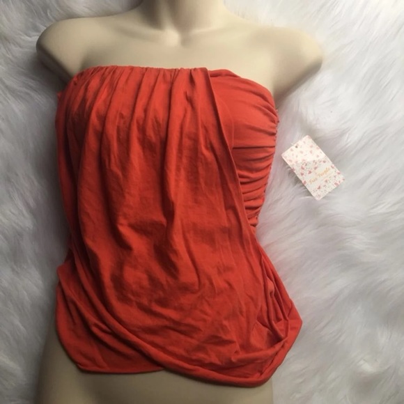 Free People Tops - Free People Fiesta Red NWT XS Strapless Top